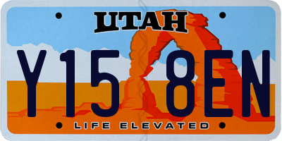 UT license plate Y158EN