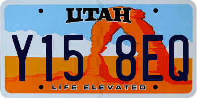 UT license plate Y158EQ
