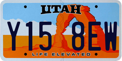 UT license plate Y158EW
