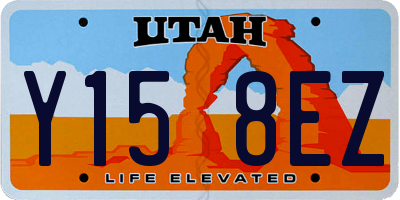 UT license plate Y158EZ