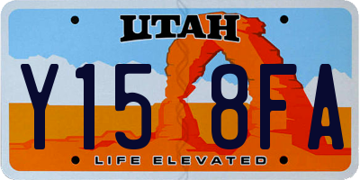 UT license plate Y158FA