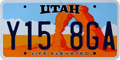 UT license plate Y158GA