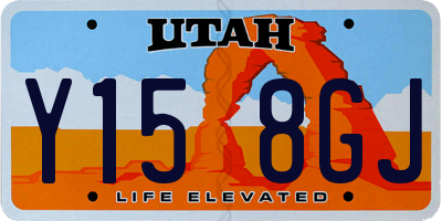 UT license plate Y158GJ