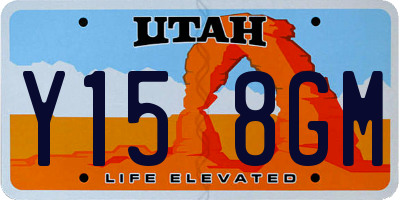 UT license plate Y158GM