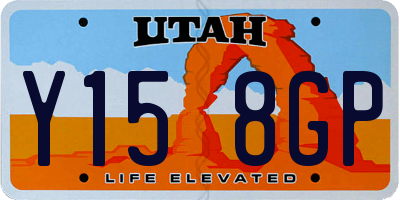 UT license plate Y158GP