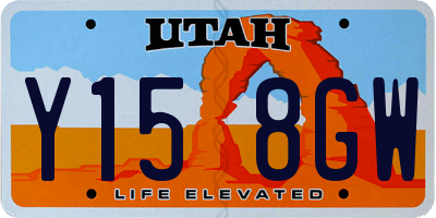 UT license plate Y158GW