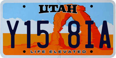 UT license plate Y158IA