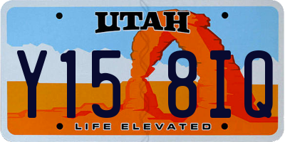 UT license plate Y158IQ