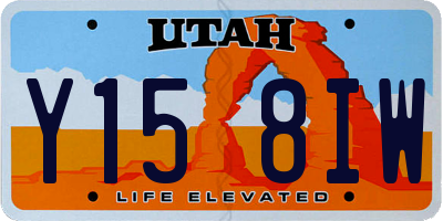UT license plate Y158IW
