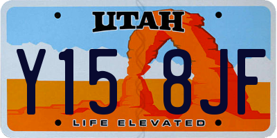 UT license plate Y158JF