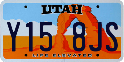 UT license plate Y158JS