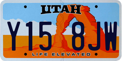 UT license plate Y158JW
