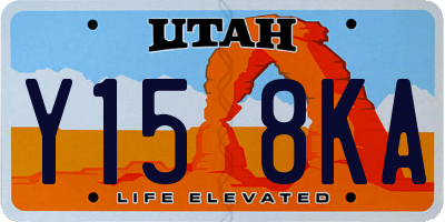 UT license plate Y158KA