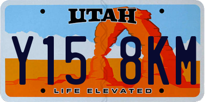 UT license plate Y158KM