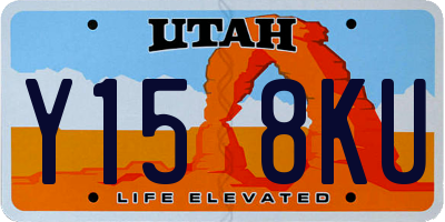 UT license plate Y158KU