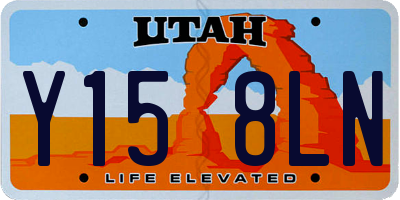 UT license plate Y158LN