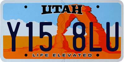 UT license plate Y158LU