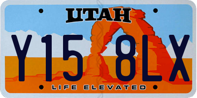 UT license plate Y158LX