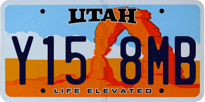 UT license plate Y158MB