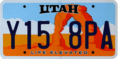 UT license plate Y158PA