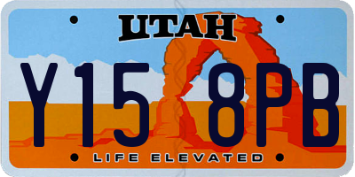 UT license plate Y158PB
