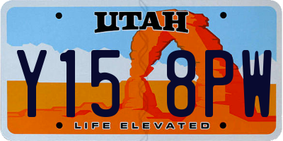 UT license plate Y158PW