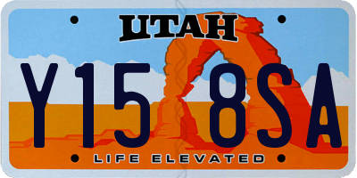UT license plate Y158SA