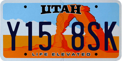 UT license plate Y158SK