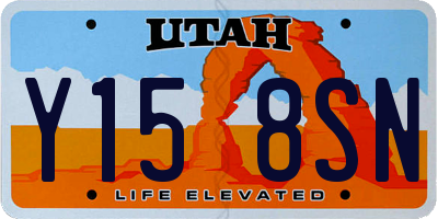 UT license plate Y158SN