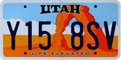 UT license plate Y158SV