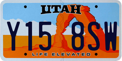 UT license plate Y158SW