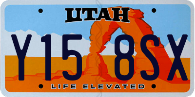 UT license plate Y158SX