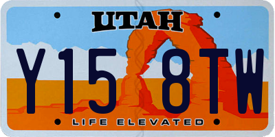 UT license plate Y158TW