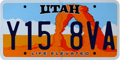 UT license plate Y158VA