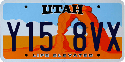 UT license plate Y158VX