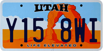 UT license plate Y158WI