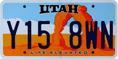 UT license plate Y158WN