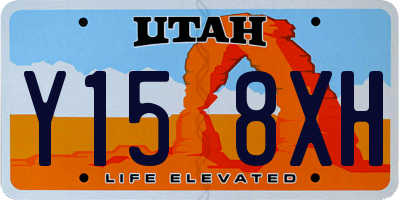 UT license plate Y158XH