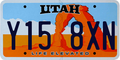 UT license plate Y158XN