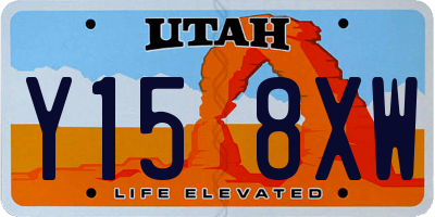 UT license plate Y158XW