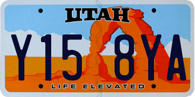 UT license plate Y158YA