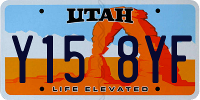 UT license plate Y158YF