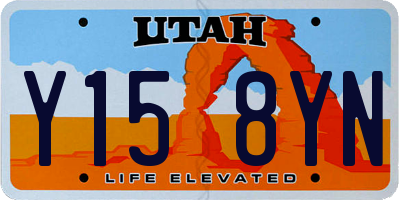 UT license plate Y158YN