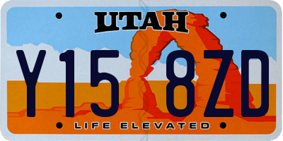 UT license plate Y158ZD