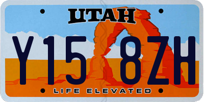 UT license plate Y158ZH