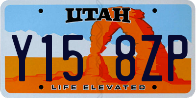 UT license plate Y158ZP