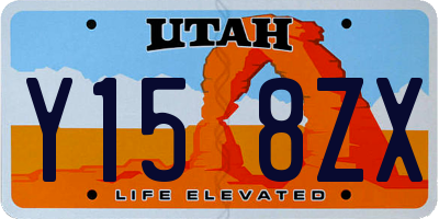 UT license plate Y158ZX