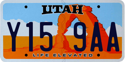 UT license plate Y159AA