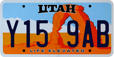 UT license plate Y159AB