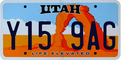 UT license plate Y159AG